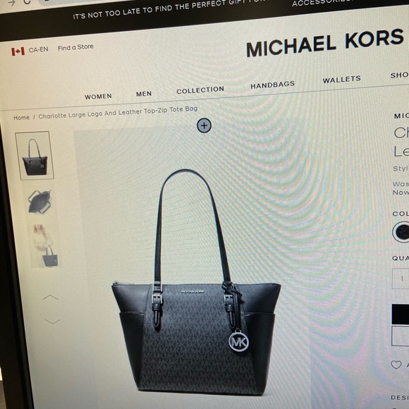 AUTHENTIC Michael Kors Charlotte Logo Bag - Picture 8 of 9